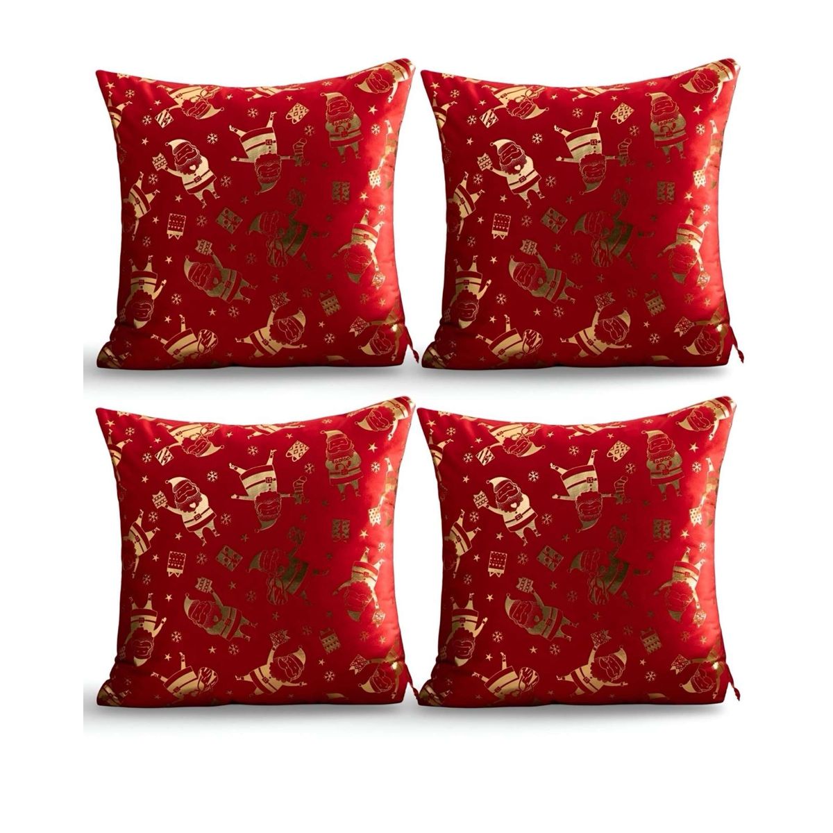 GENERICO - PACK DE 4 FUNDAS DE COJIN PARA NAVIDAD M1…