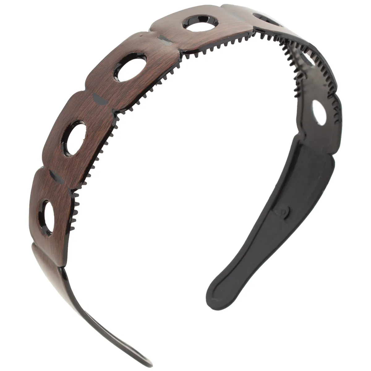 BIJOUTERIA LB20 SPA - Cintillo Diadema Mediano Rígido Cabello Diseño 4 - Marrón