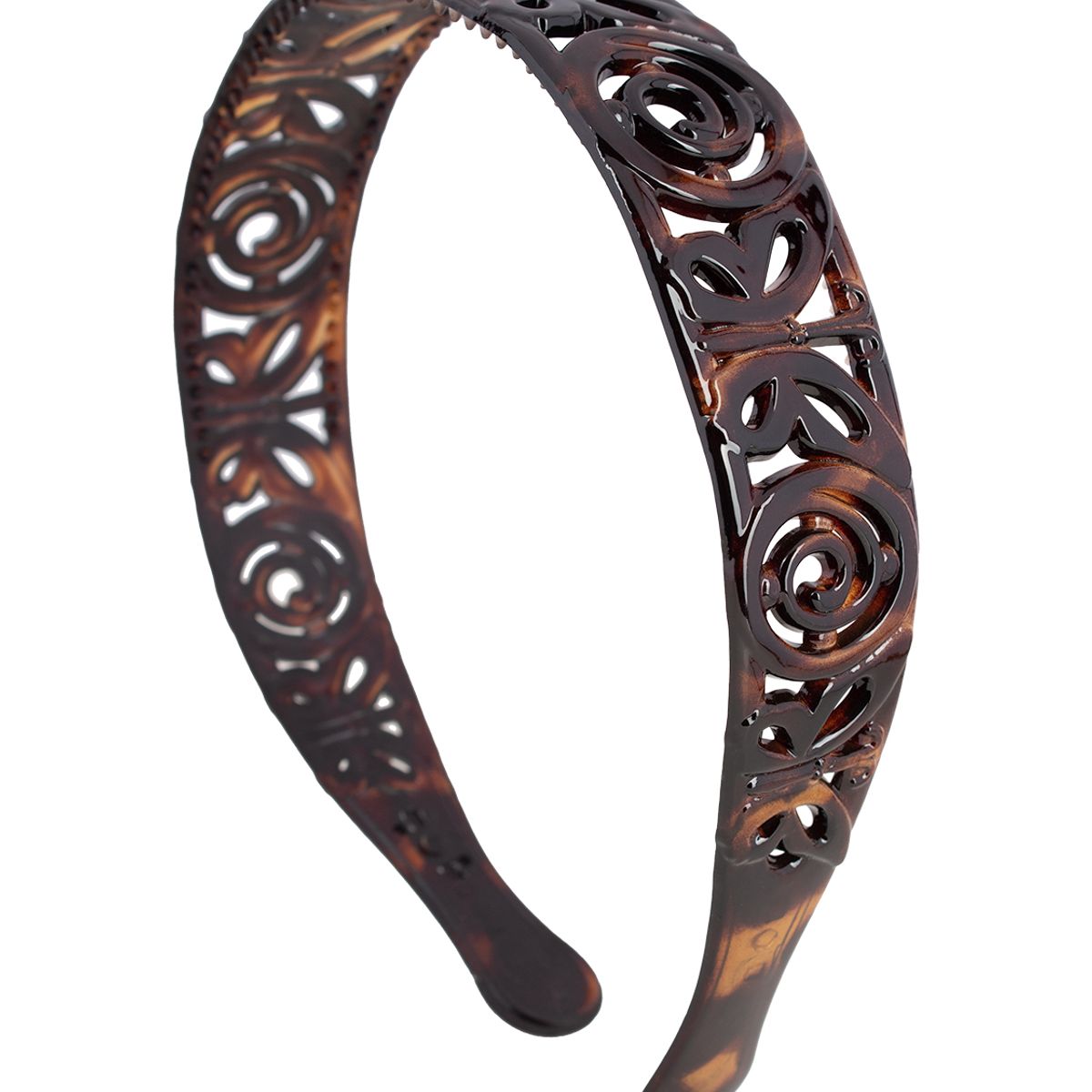 BIJOUTERIA LB20 SPA - Cintillo Diadema Mediano Rígido Cabello Diseño 17 - Marrón