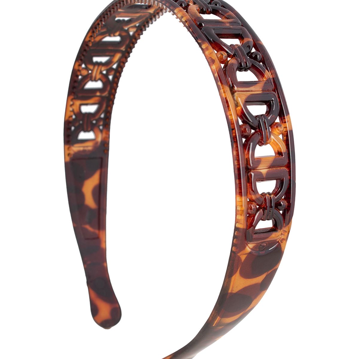 BIJOUTERIA LB20 SPA - Cintillo Diadema Mediano Rígido Cabello Diseño 11 - Marrón