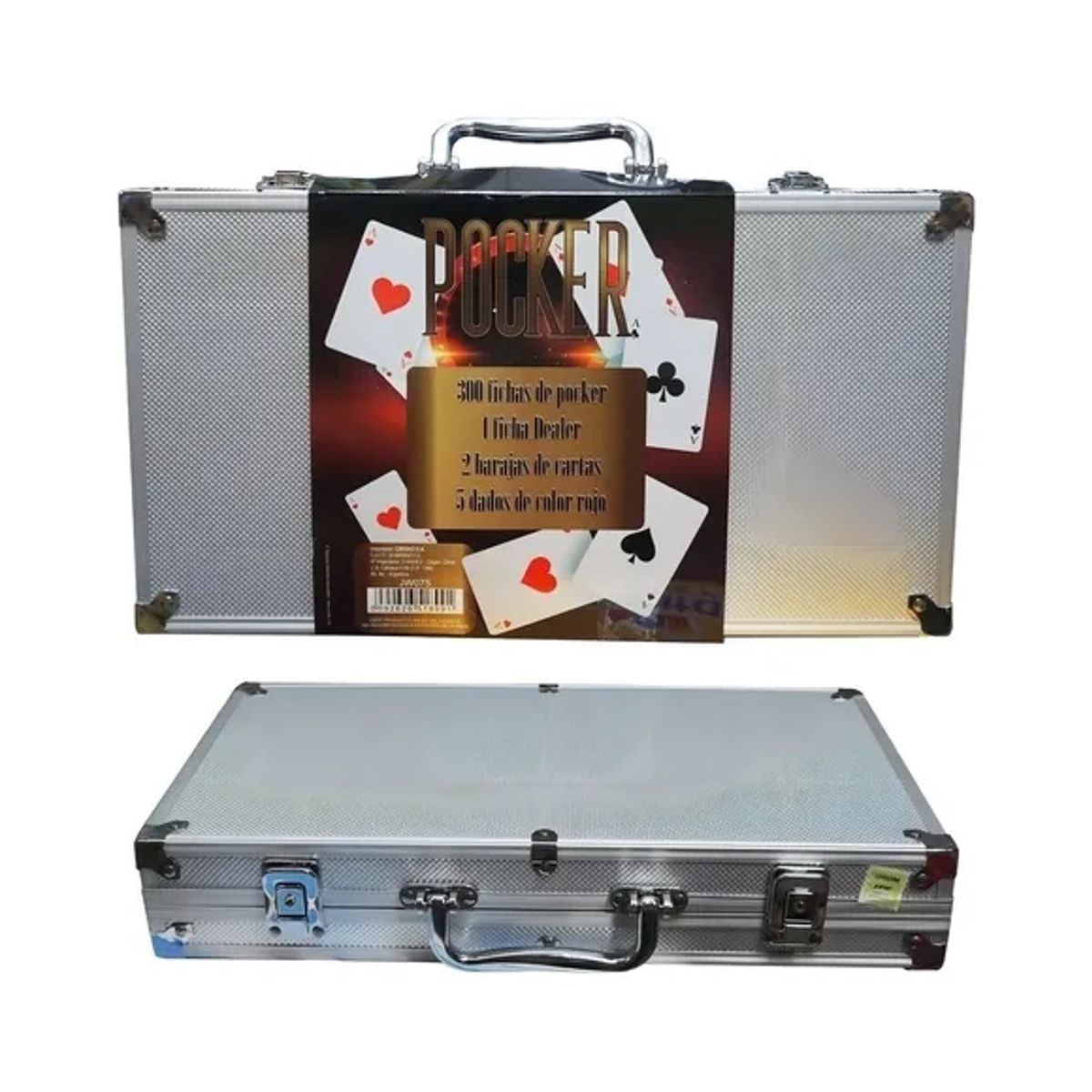 GENERICO - Set De Póker 300 Fichas Profesional En Maletín Metálico