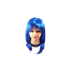 GENERICO - Peluca Mediana Azul Rey 43Cm 160Gr X 1 Unidad