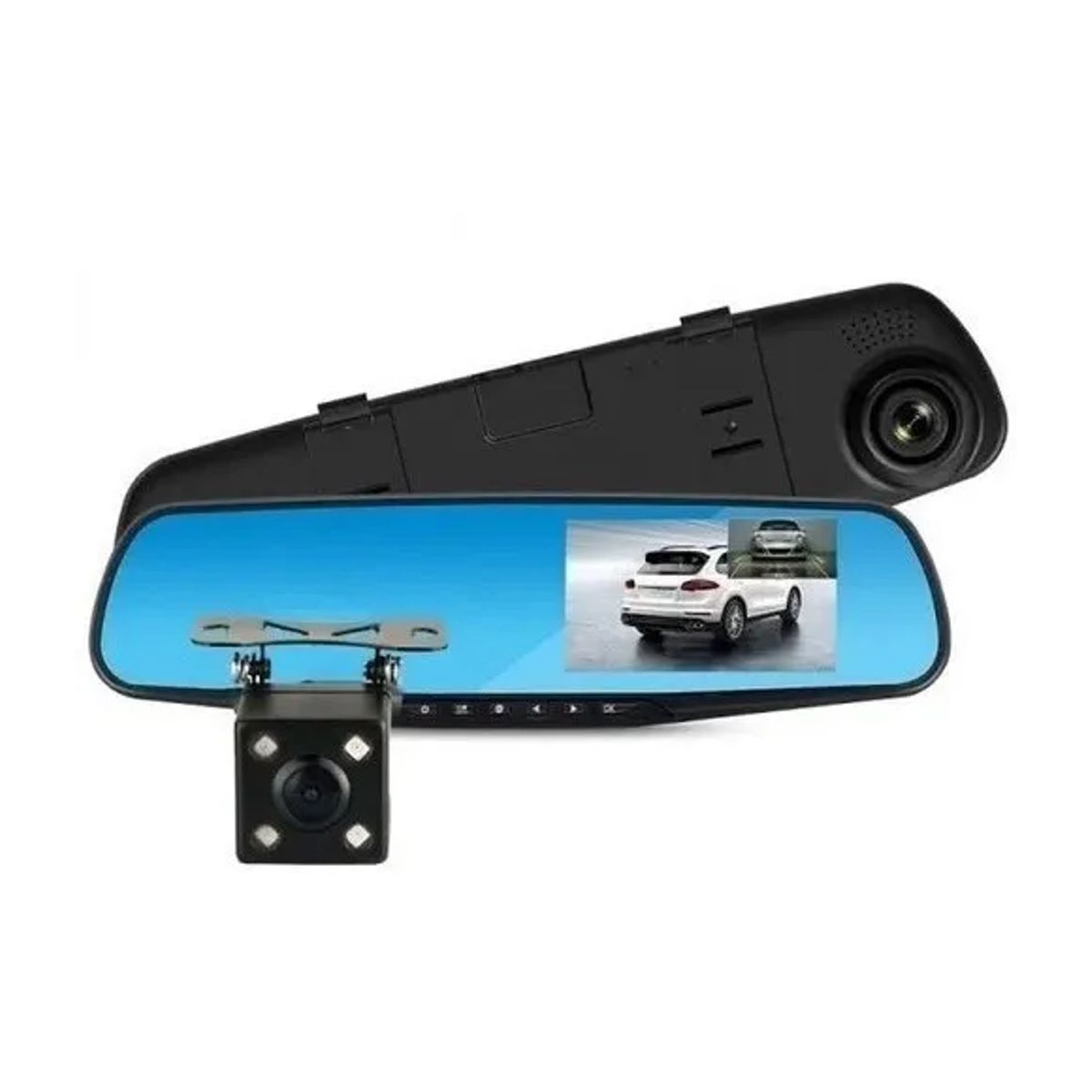 GENERICO - Espejo Carro Retrovisor Dvr Cámara De Reversa 1080hd