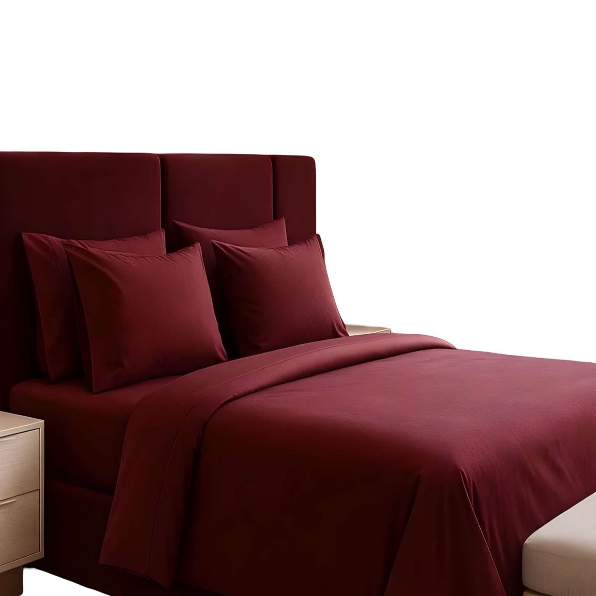 GENERICO - SABANA PLAZA Y MEDIA 200 HILOS BURDEO