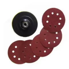 UYUSTOOL - DISCO GOMA PARA ESMERIL 115 MM CON LIJA-VELCRO
