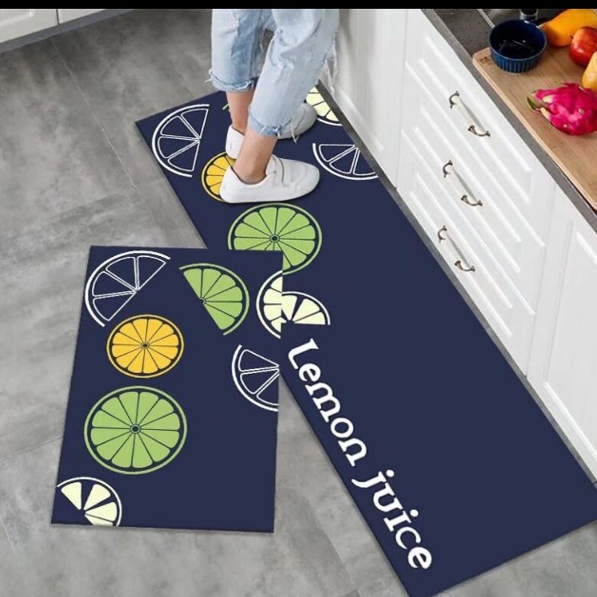 GENERICO - Pack 2 Alfombra De Cocina Antideslizante Piso Entrada De Baño