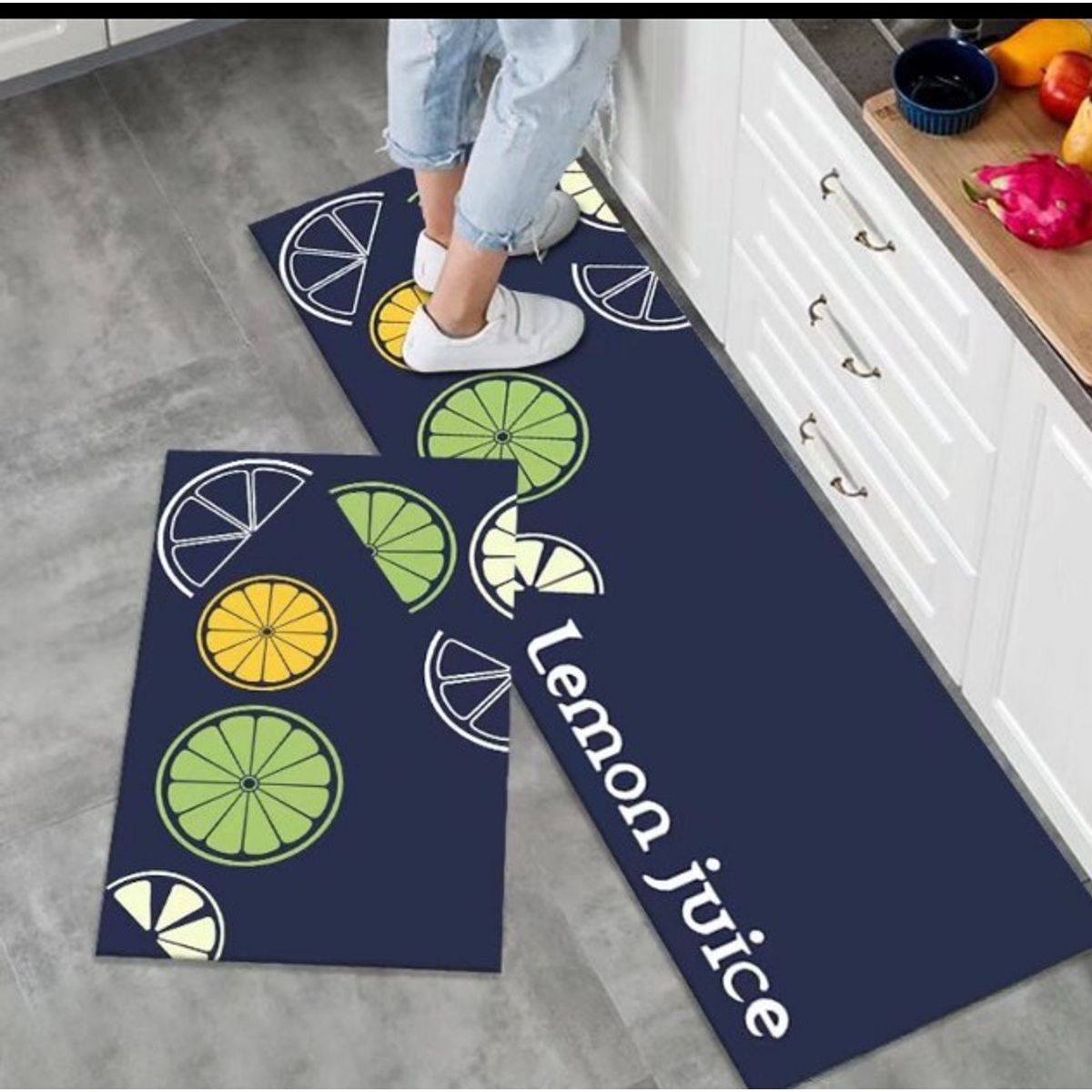 GENERICO - Pack 2 Alfombra De Cocina Antideslizante Piso Entrada De Baño