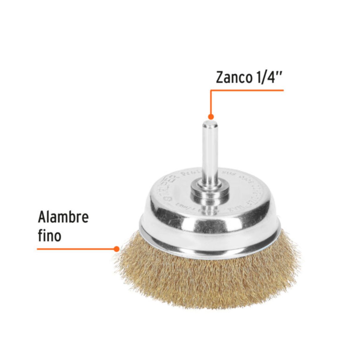 TRUPER - GRATA COPA CONICA 2 3/4 CON VASTAGO TRUPER