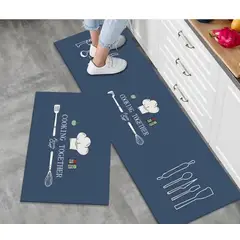 GENERICO - Pack 2 Alfombra De Cocina Antideslizante Piso Entrada De Baño