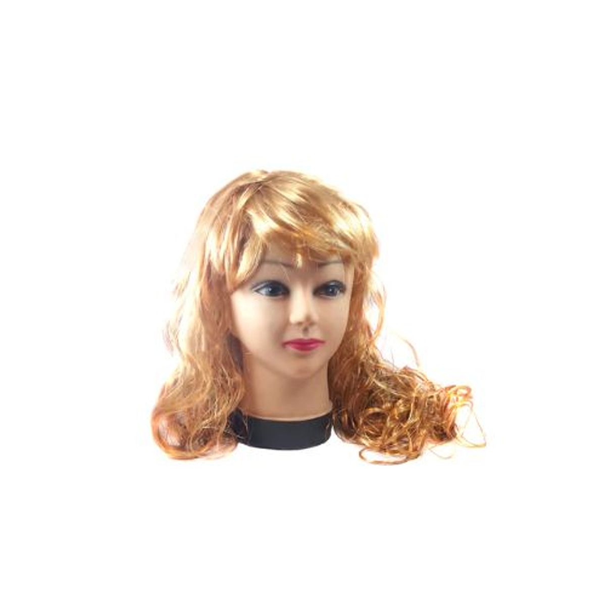 GENERICO - Peluca Crespa Rubio 60Cm 160Gr X 1 Unidad