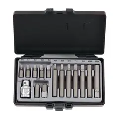 FORCE - Juego de Puntas Allen Largas y Cortas - 15 Piezas (mm)