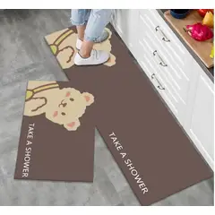 GENERICO - Pack 2 Alfombra De Cocina Antideslizante Piso Entrada De Baño