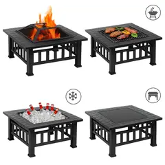 SPACE HOME - Brasero carbon o leña Premiun 3 en 1 terraza/jardin