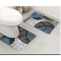 Juego De Alfombras De Baño Set De 3 Pcs Antideslizante