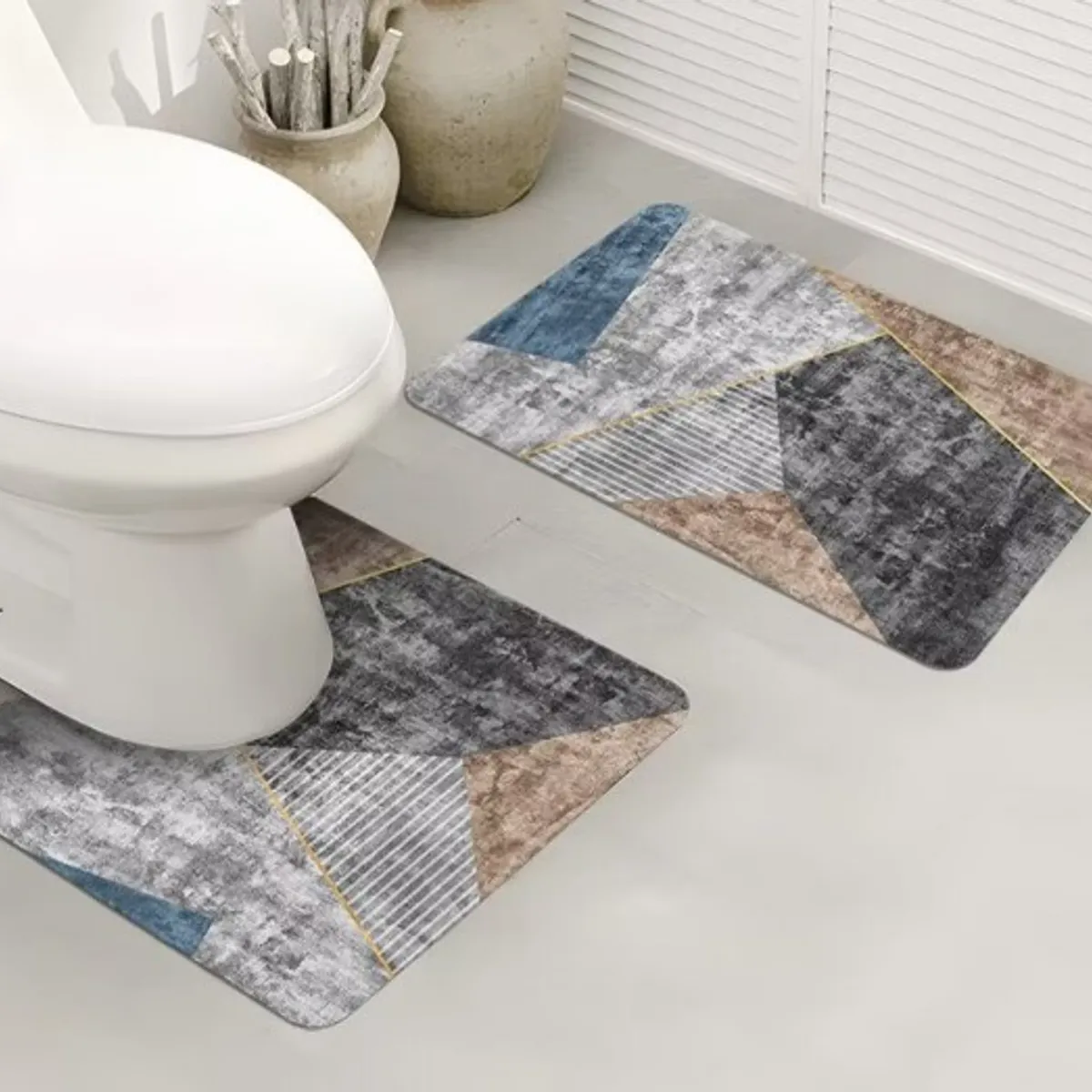 GENERICO - juego De Alfombras De Baño Set De 3 Pcs Antideslizante