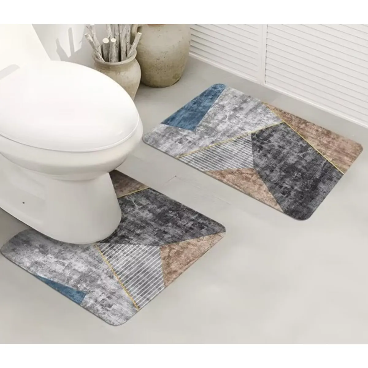 GENERICO - juego De Alfombras De Baño Set De 3 Pcs Antideslizante