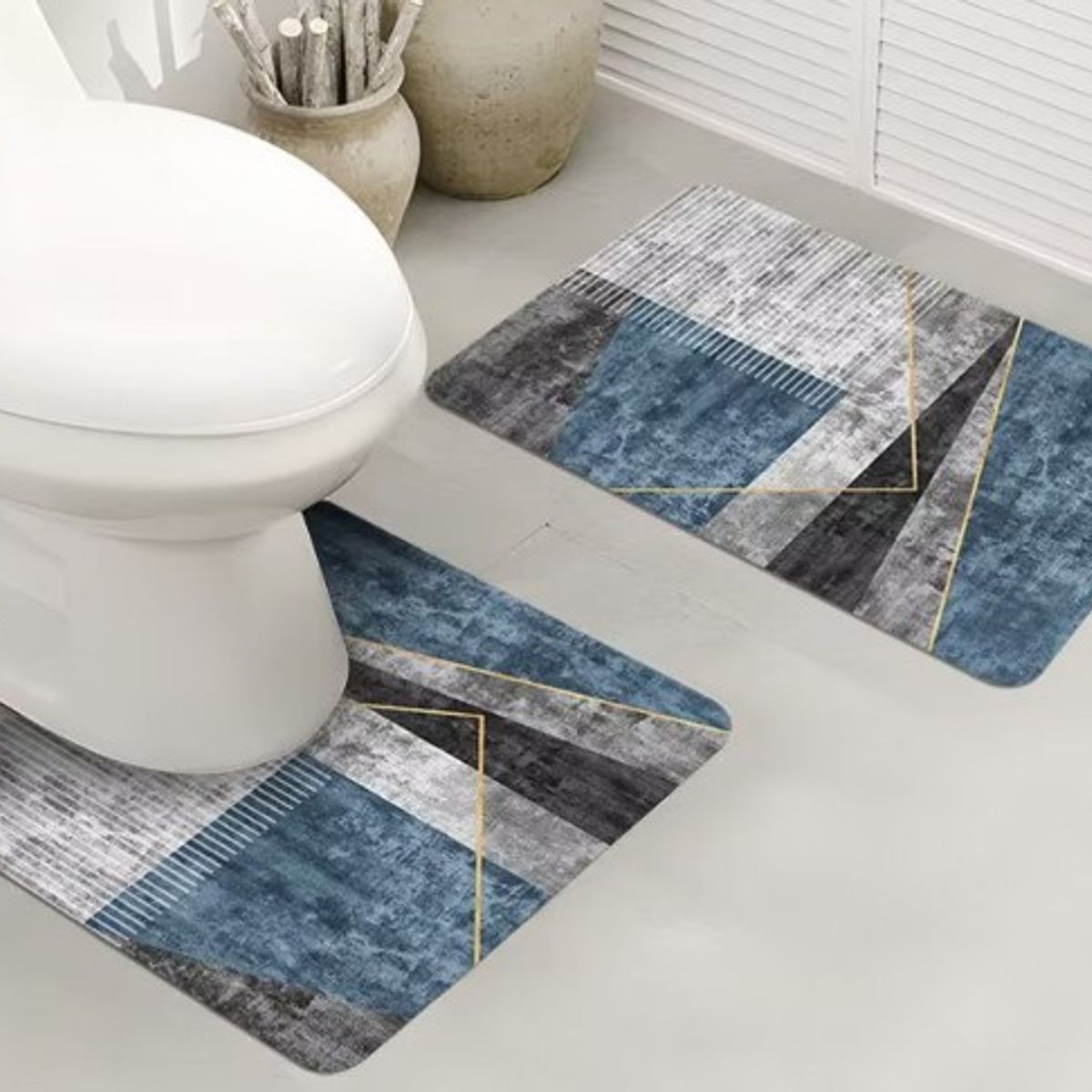 GENERICO - juego De Alfombras De Baño Set De 3 Pcs Antideslizante