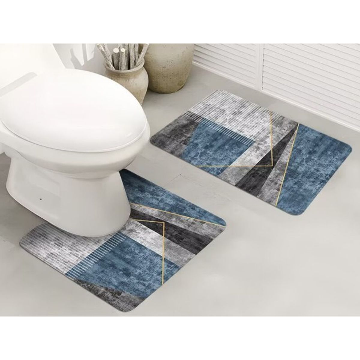 GENERICO - juego De Alfombras De Baño Set De 3 Pcs Antideslizante