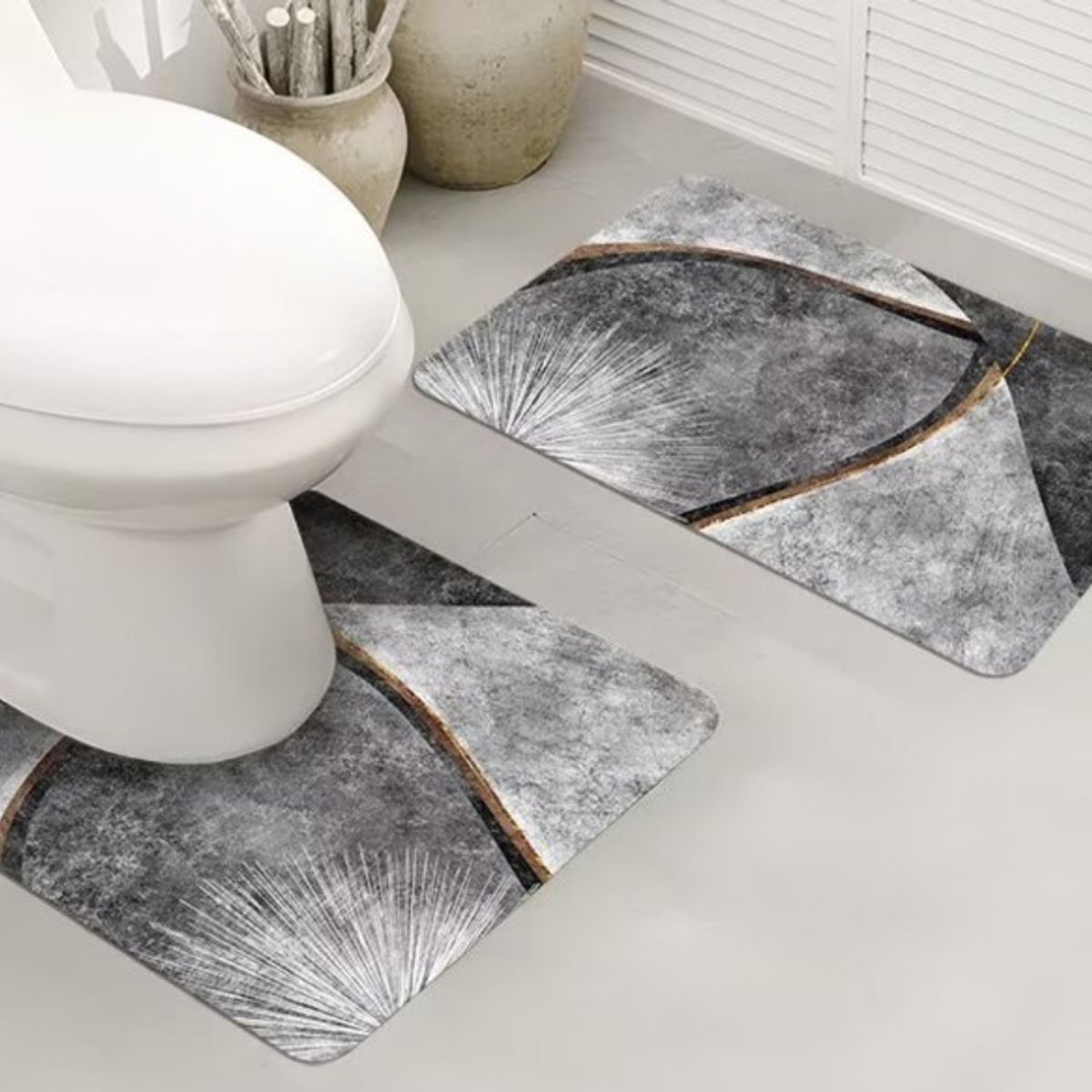 GENERICO - juego De Alfombras De Baño Set De 3 Pcs Antideslizante