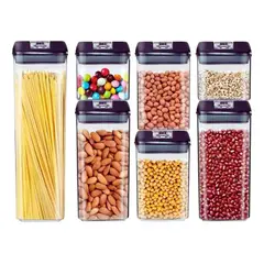 GENERICO - Set 7 Contenedores De Alimento Tapa Hermética Almacenamiento