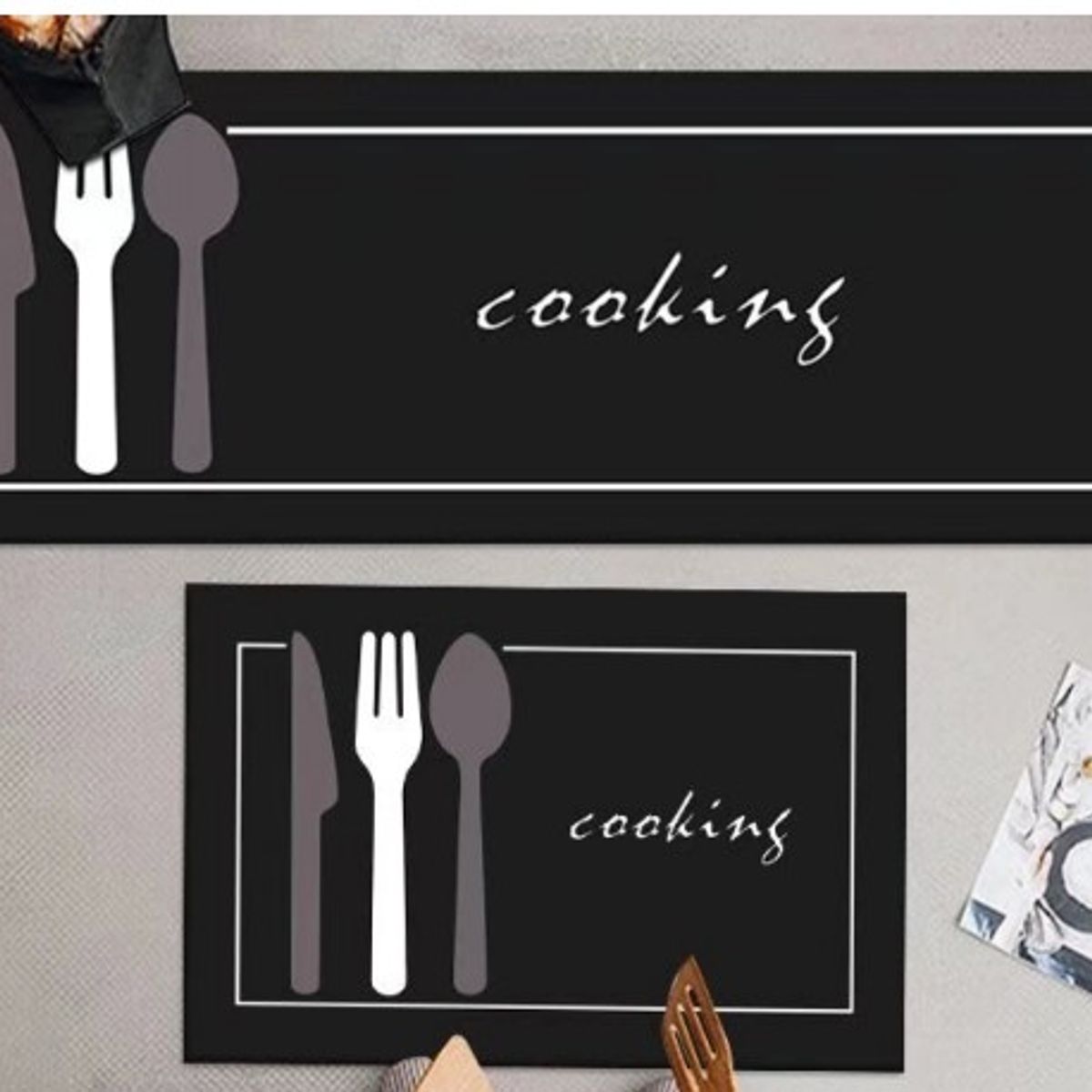 GENERICO - Pack 2 Alfombra De Cocina Antideslizante Piso Entrada De Baño