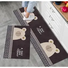 GENERICO - Pack 2 Alfombra De Cocina Antideslizante Piso Entrada De Baño