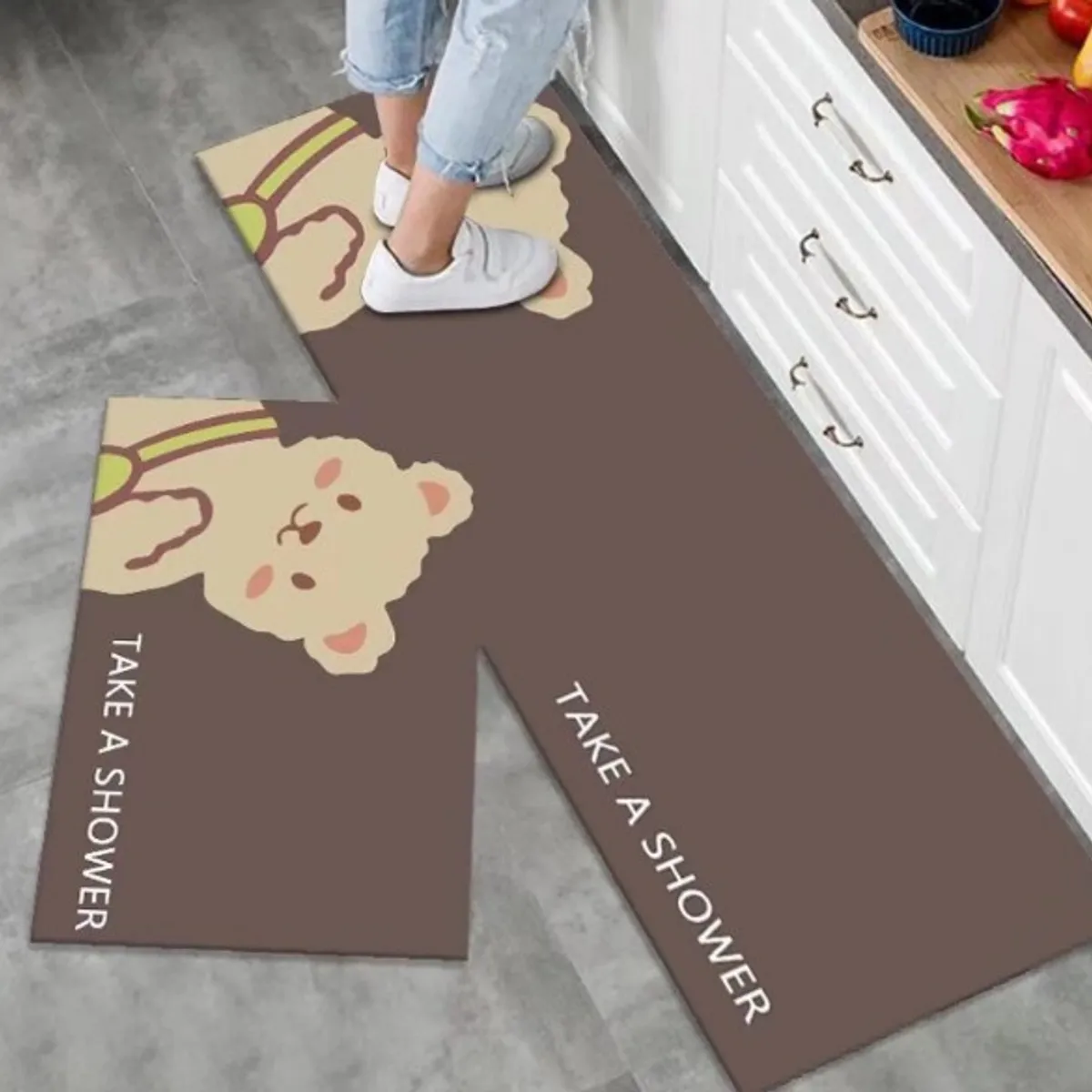 GENERICO - Pack 2 Alfombra De Cocina Antideslizante Piso Entrada De Baño