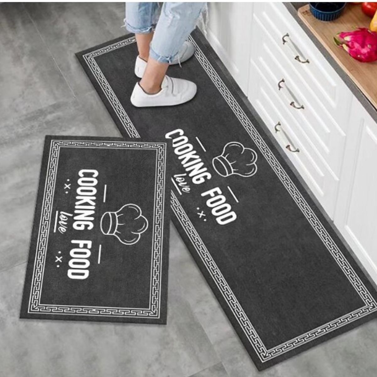 GENERICO - Pack 2 Alfombra De Cocina Antideslizante Piso Entrada De Baño