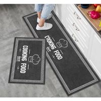 Pack 2 Alfombra De Cocina Antideslizante Piso Entrada De Baño