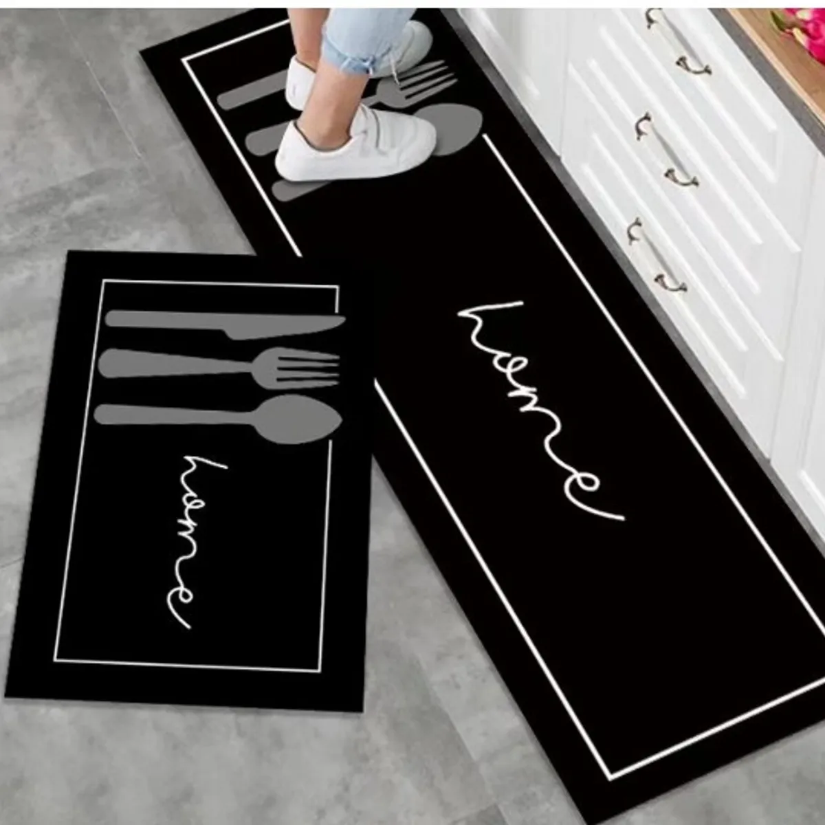 GENERICO - Pack 2 Alfombra De Cocina Antideslizante Piso Entrada De Baño