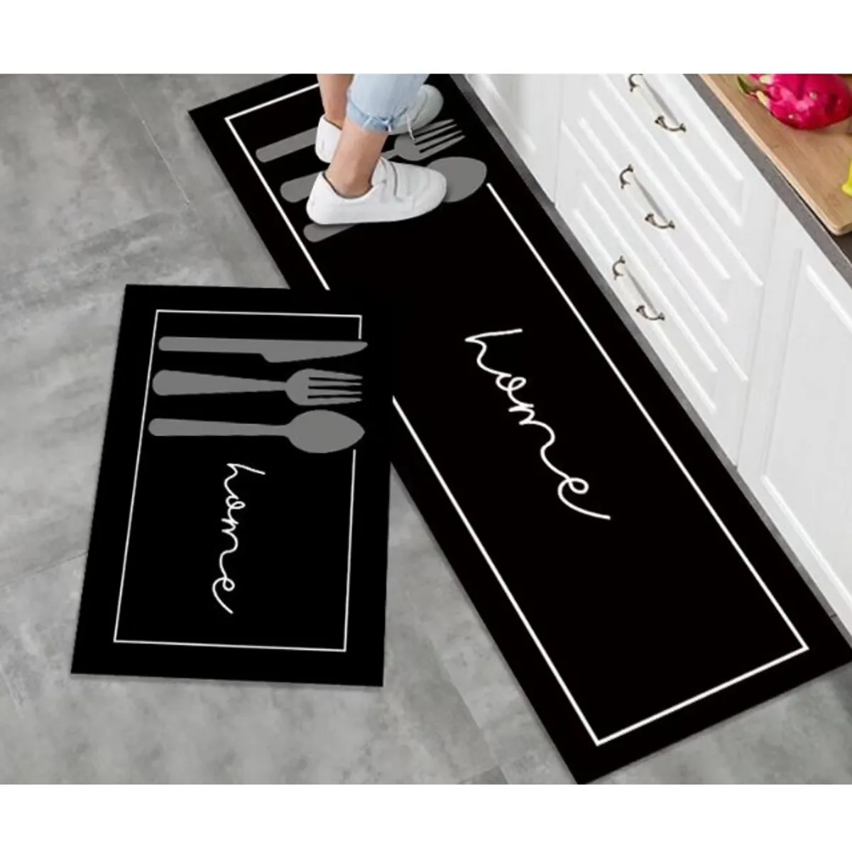 GENERICO - Pack 2 Alfombra De Cocina Antideslizante Piso Entrada De Baño