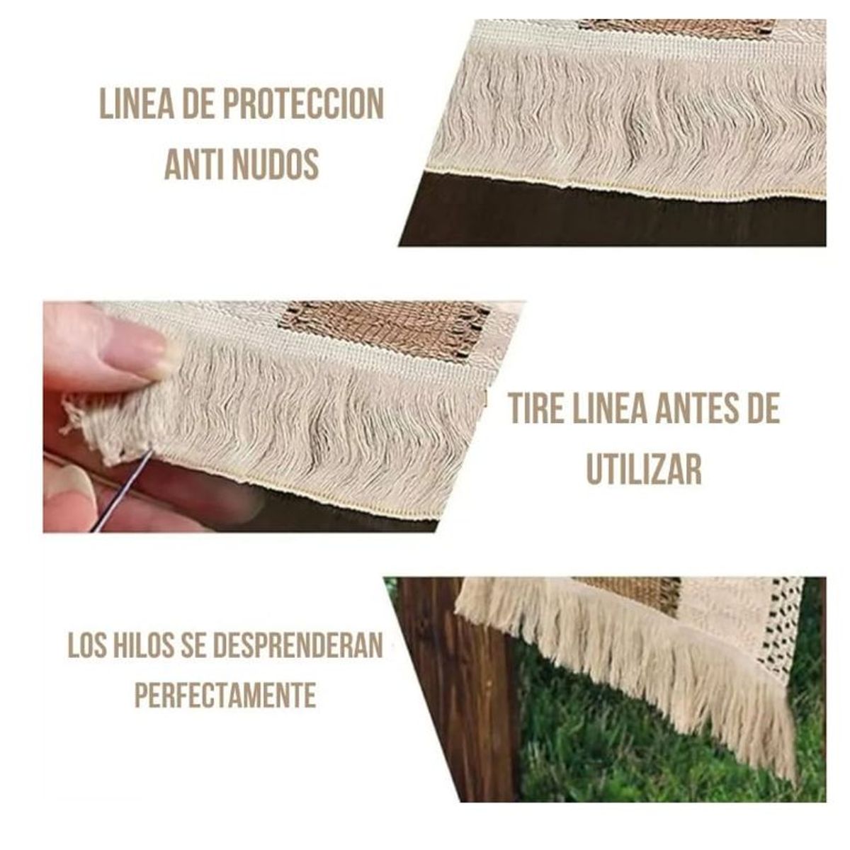 GENERICO - Mantel Camino De Mesa Rectangular Yute Linea 180x35cm A4