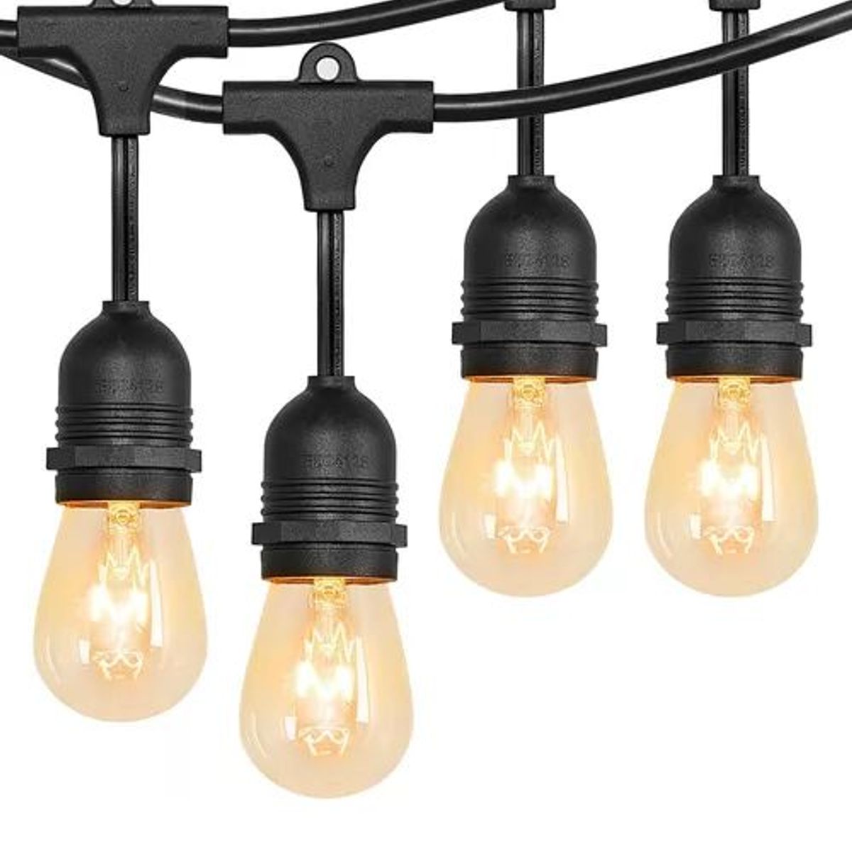 GENERICO - Guirnalda Luces Solar 10mt Exterior Enchufe + 10 Ampolletas