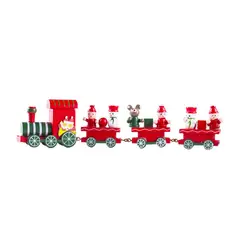 GENERICO - Tren de madera navideño diseño navidad Roja