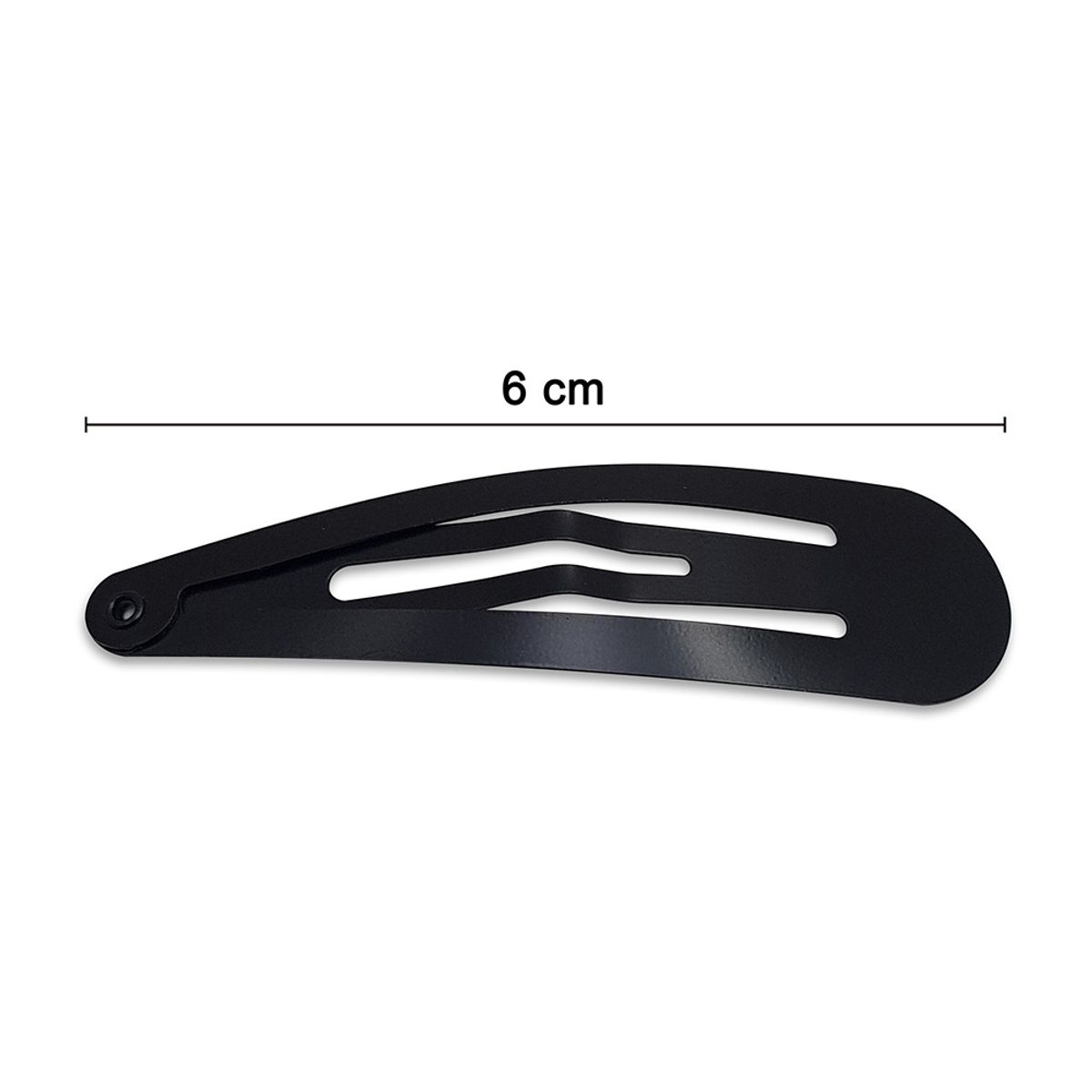 GENERICO - Set 3 Clip Metálico Para Cabello Ovalada Negro