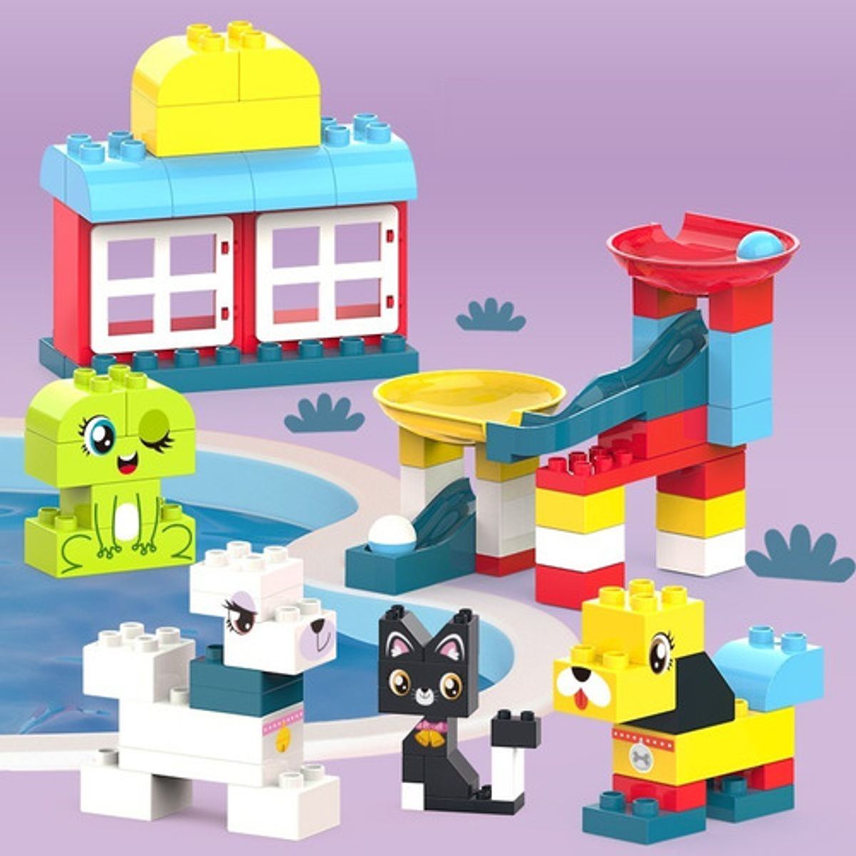 GENERICO - Legos Mega Blokes Animales 75pcs