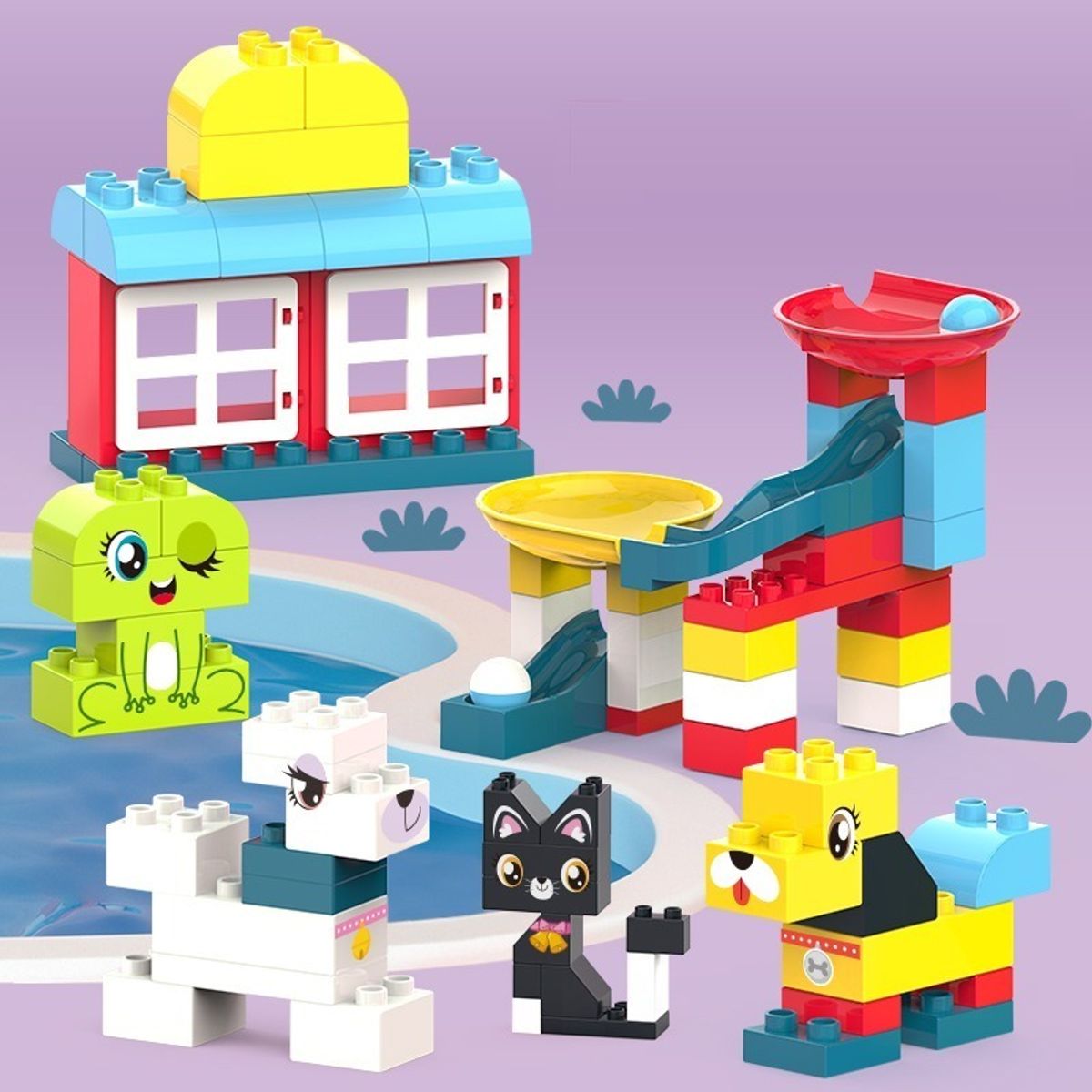 GENERICO - Legos Mega Blokes Animales 75pcs