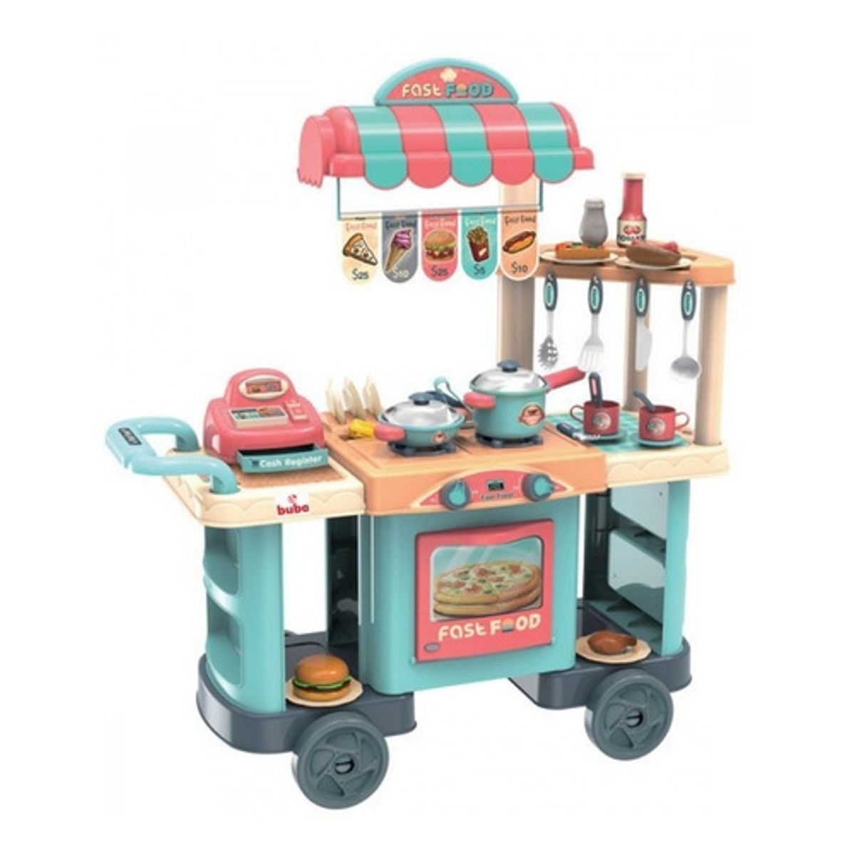 GENERICO - Set Carrito De Comida Rapida Juguete De Ñiños