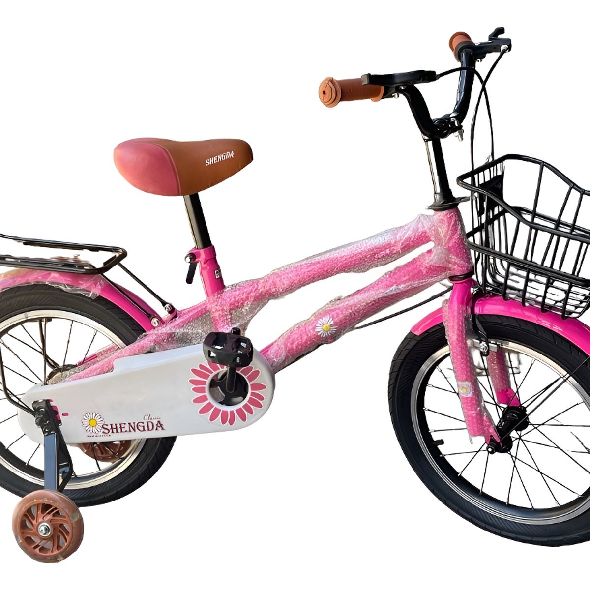 GENERICO - Bicicleta Infantil Shengdi Con Canasto Y Ruedas De Apoyo