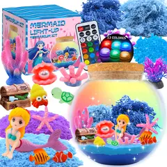 GENERICO - Kit Masa Mágica Con Luz Nocturna Terrario Sirena