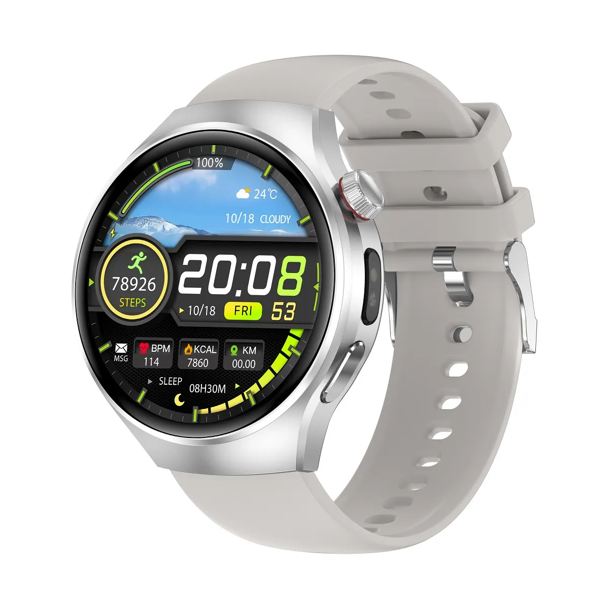 GENERICO - Reloj Inteligente Smartwatch Bluetooth Monitor Salud y Deporte Blanco