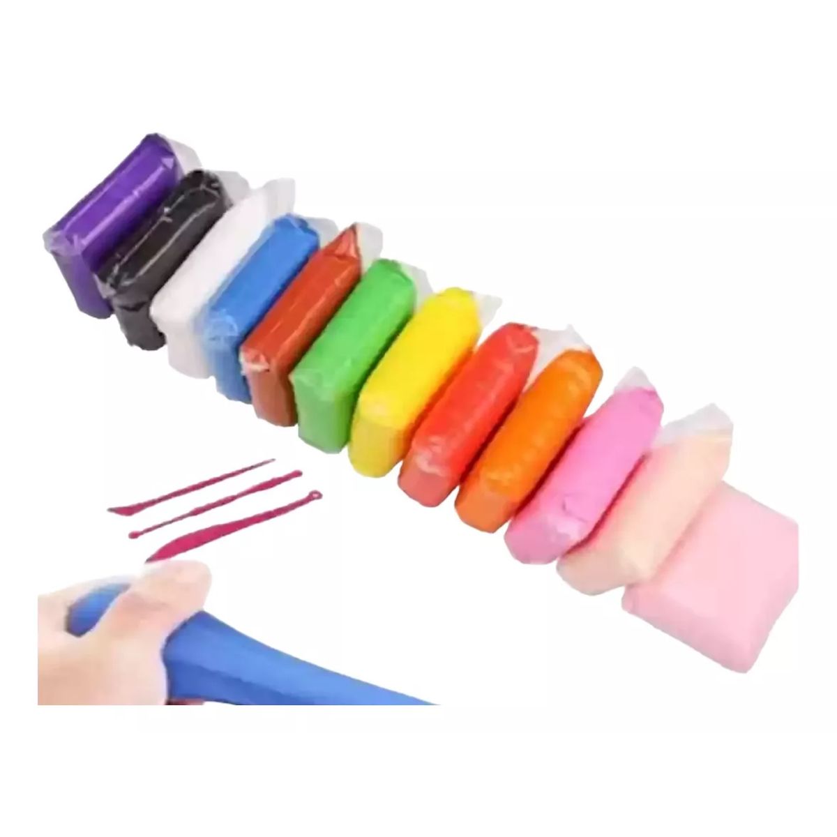 GENERICO - 36 Masas Para Moldear Acrílica Mágica Colores Niños