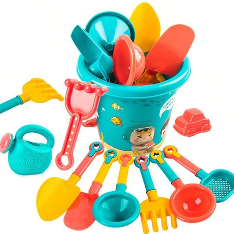 GENERICO - Set Playa Para Niños Balde Playa Verano 18pcs