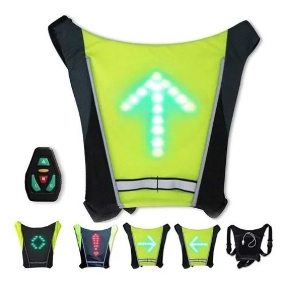 GENERICO - Chaleco Led Ciclista Ciclismo Con Control Remoto