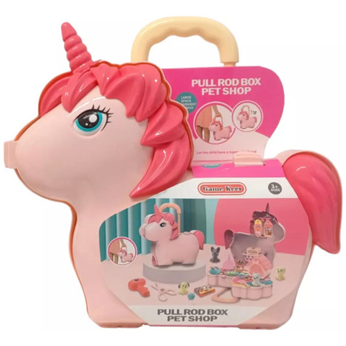 GENERICO - Maleta Unicornio 3 En 1 Pet Shop