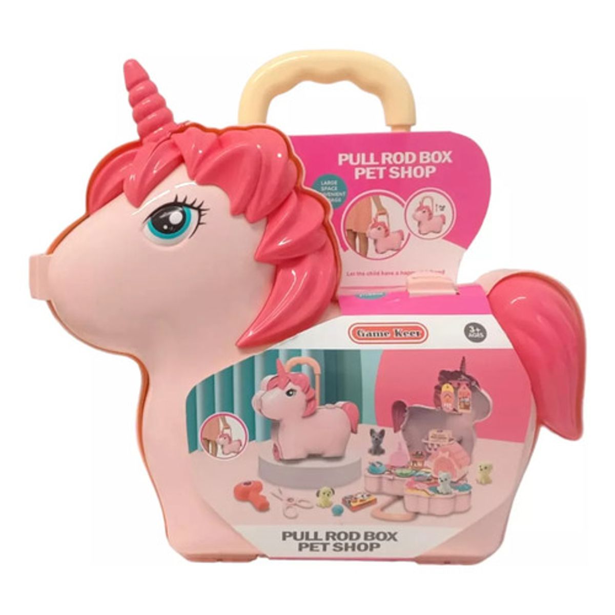 GENERICO - Maleta Unicornio 3 En 1 Pet Shop