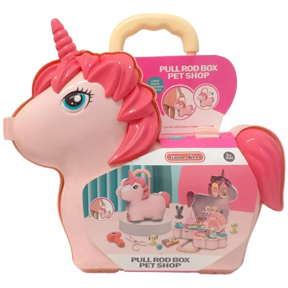 GENERICO - Maleta Unicornio 3 En 1 Pet Shop