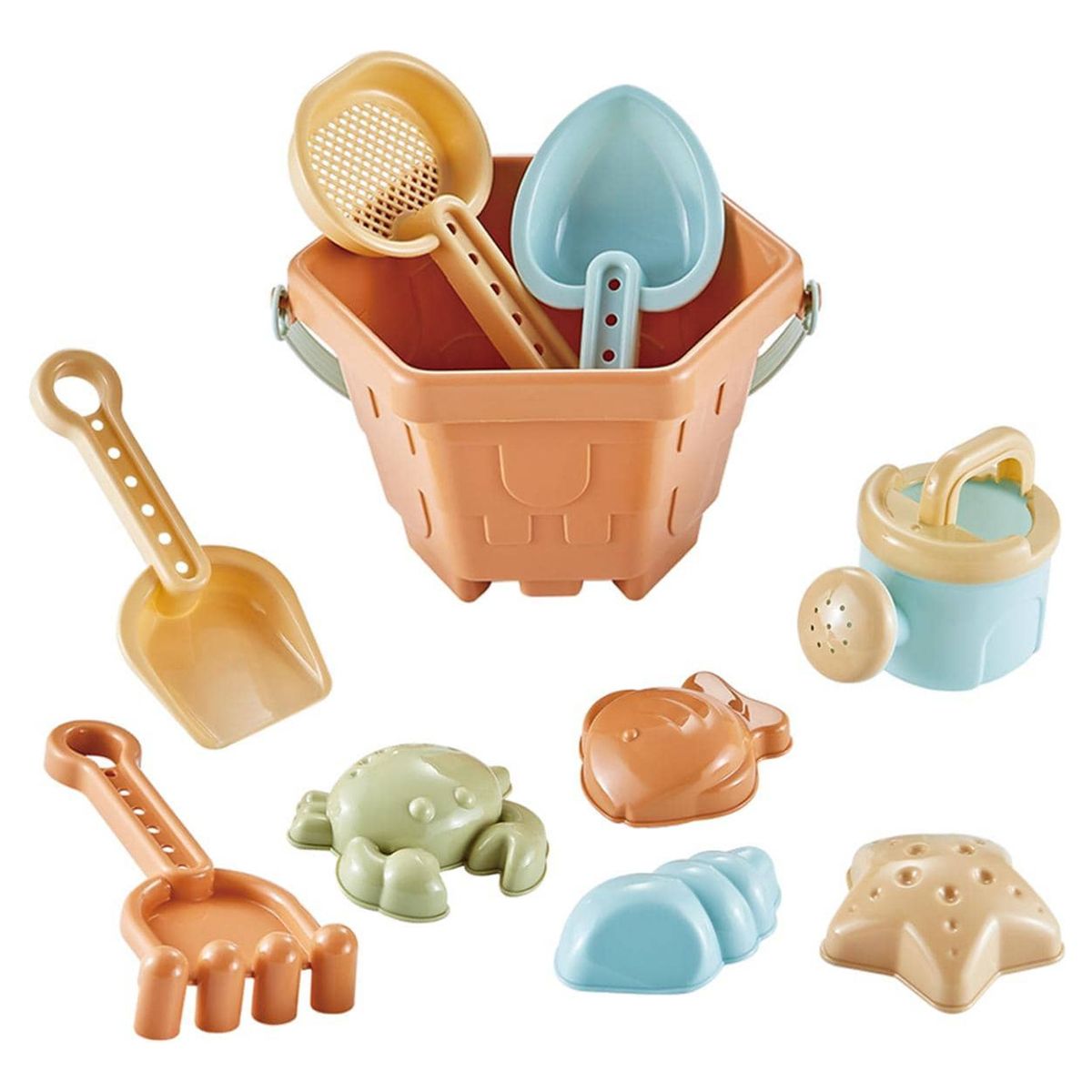 GENERICO - Set Playa Para Niños Balde Playa Verano 10pcs