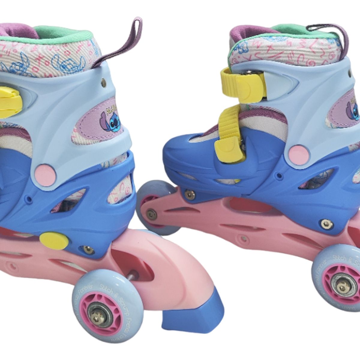 GENERICO - Disney Patines Ajustables Stitch 3 Ruedas Colorido