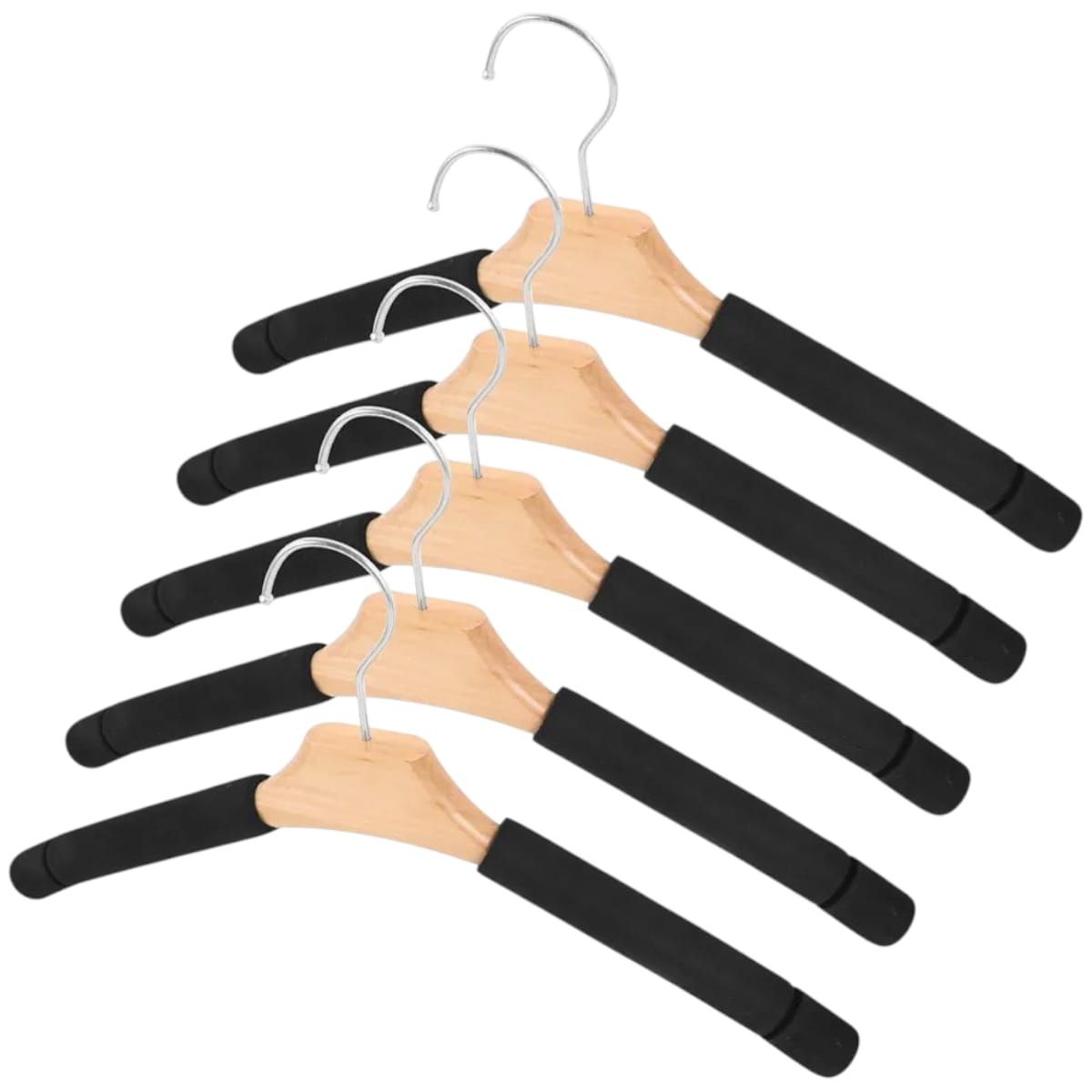 GENERICO - Pack 10 Colgadores de Madera Acolchada Antideslizante Gms